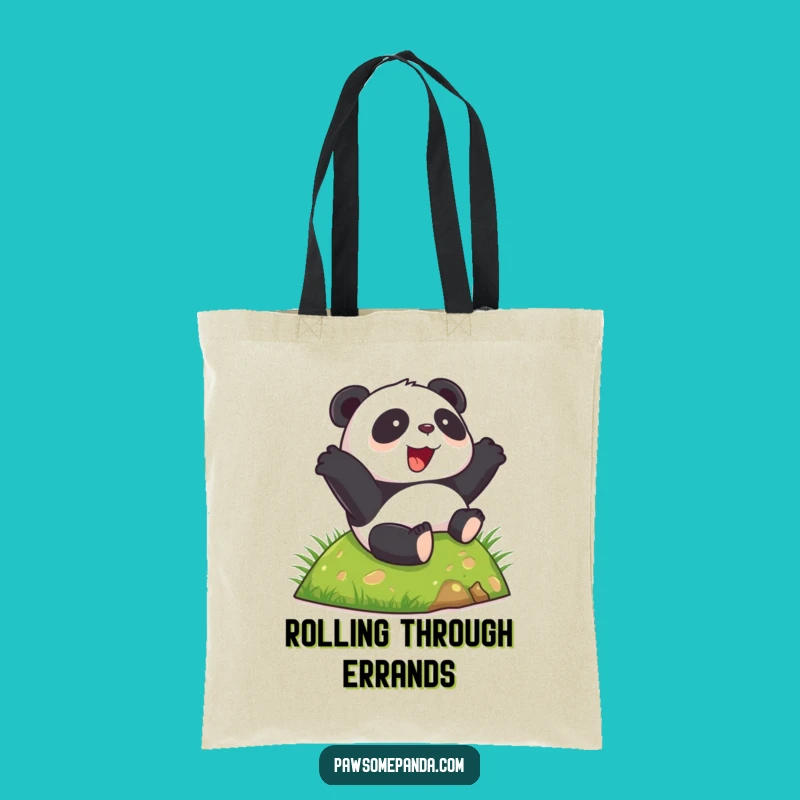 Funny Happy Panda Rolling Tote Bag - Carry Your Joy Everywhere