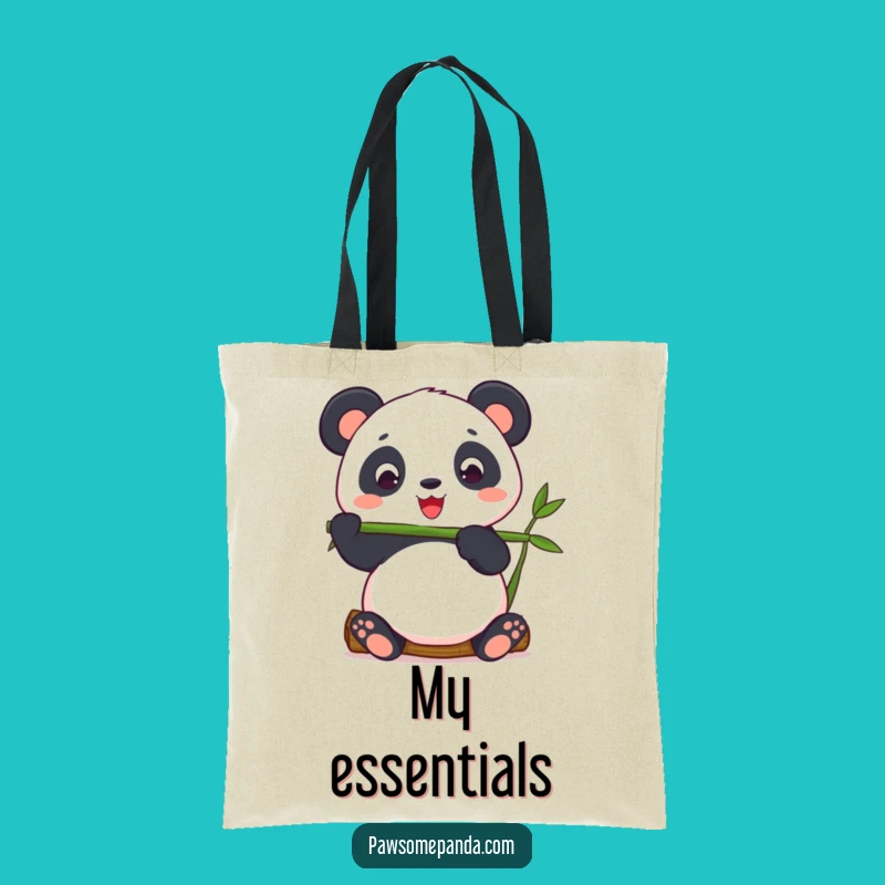 Funny Panda Balancing Bamboo Tote Bag - Carry Your Zen Hilariously!