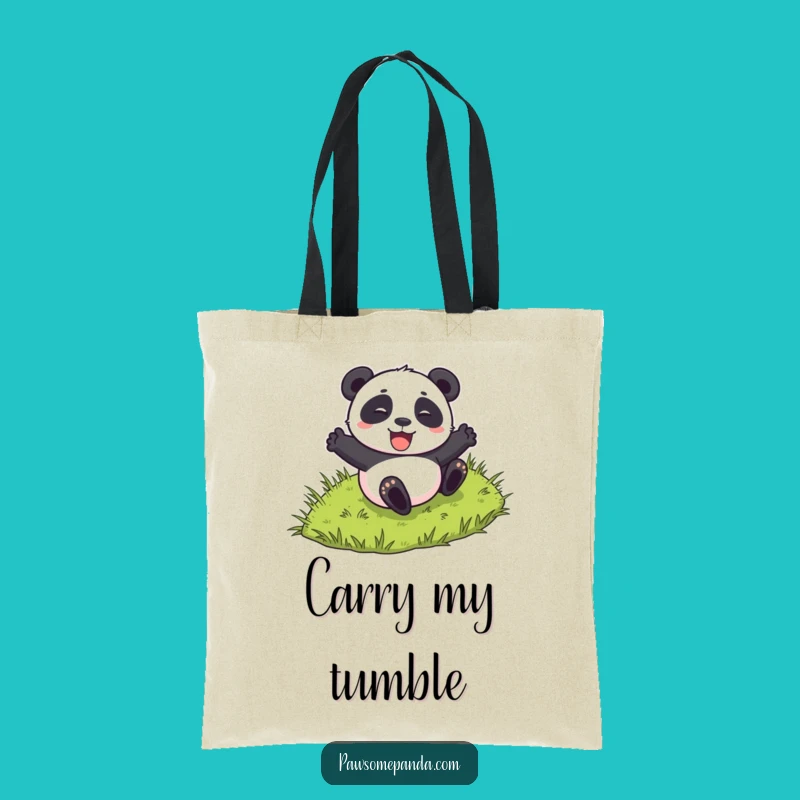 Funny Rolling Panda Tote Bag: Carry Joy with Hilarious Animal Style