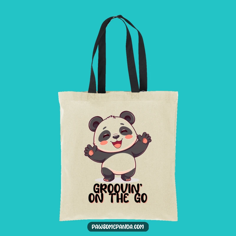 Funny Playful Panda Dance Tote Bag - Carry Your Groove Anywhere