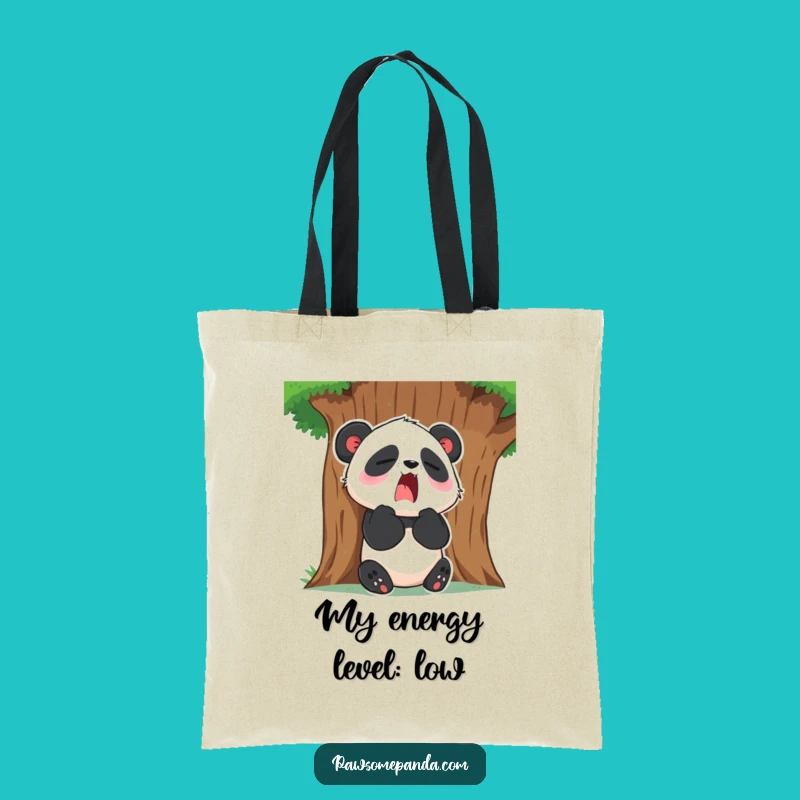 Funny Sleepy Panda Yawn Tote Bag: Carry Your Calm, A Great Funny Gift!