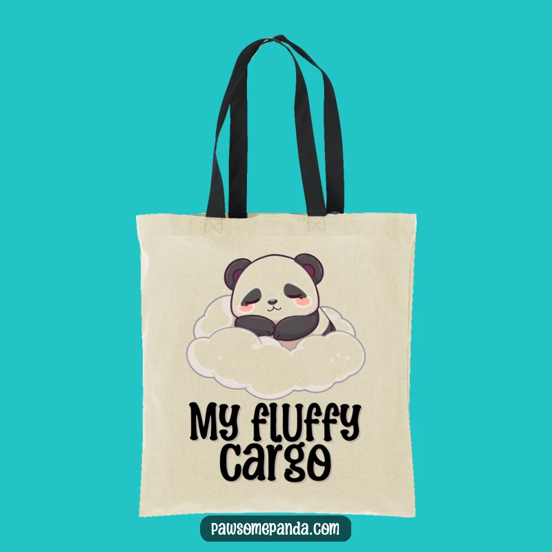 Funny Sleepy Panda Tote Bag: Content Cloud Dreamer Bag Gift