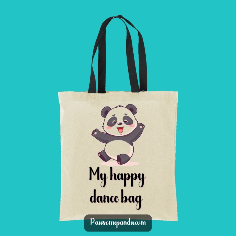 Funny Panda Dance Tote Bag: Clumsy Joyful Carry-All Gift